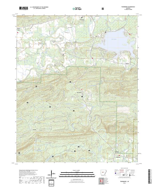 Thornburg topographic map thumbnail