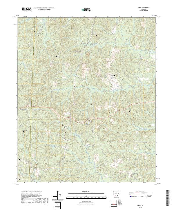 Troy topographic map thumbnail