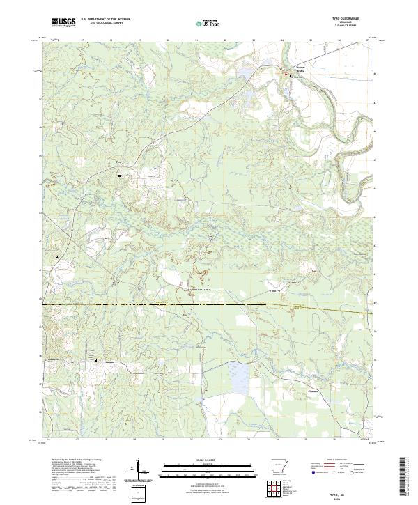 Tyro topographic map thumbnail