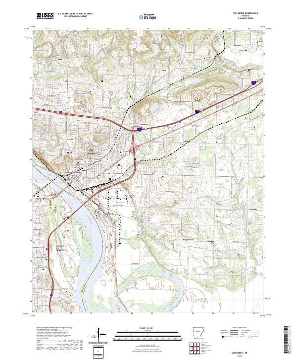 Van Buren topographic map thumbnail