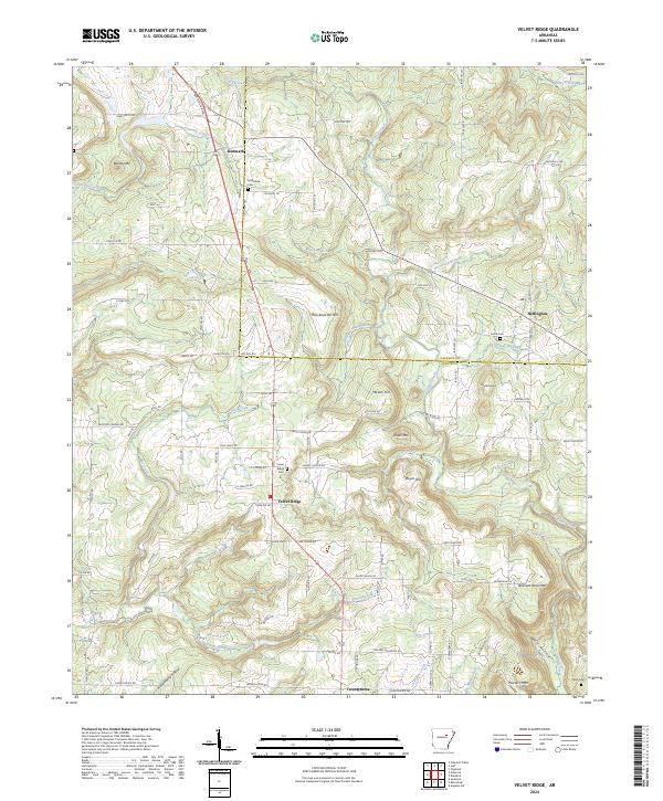 Velvet Ridge topographic map thumbnail