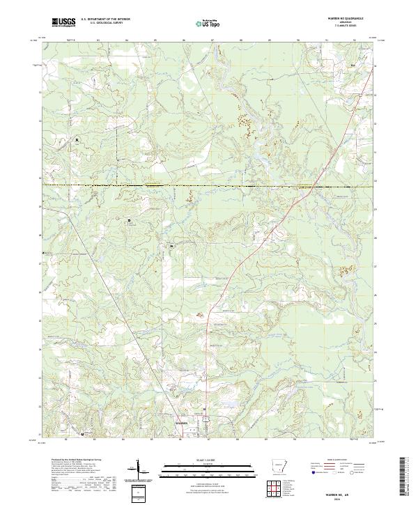 Warren NE topographic map thumbnail