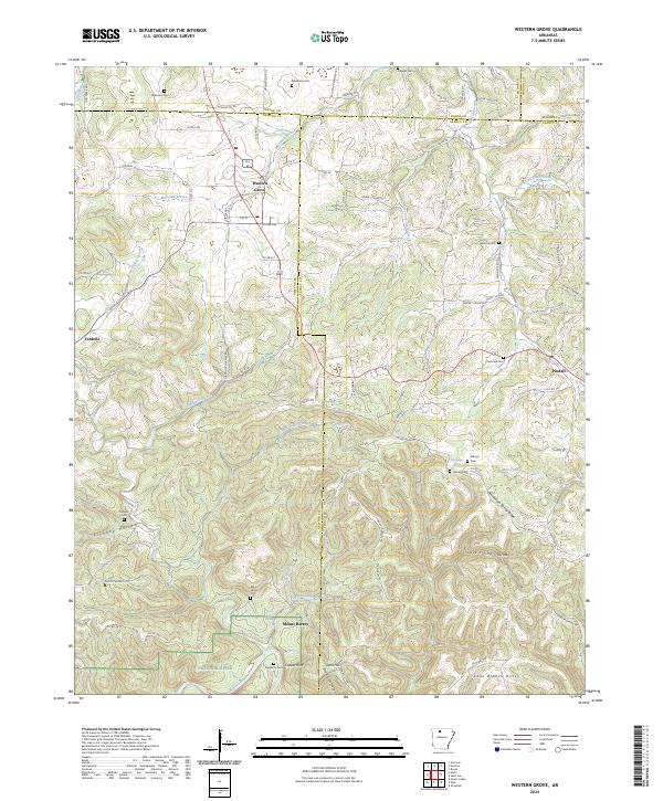 Western Grove topographic map thumbnail