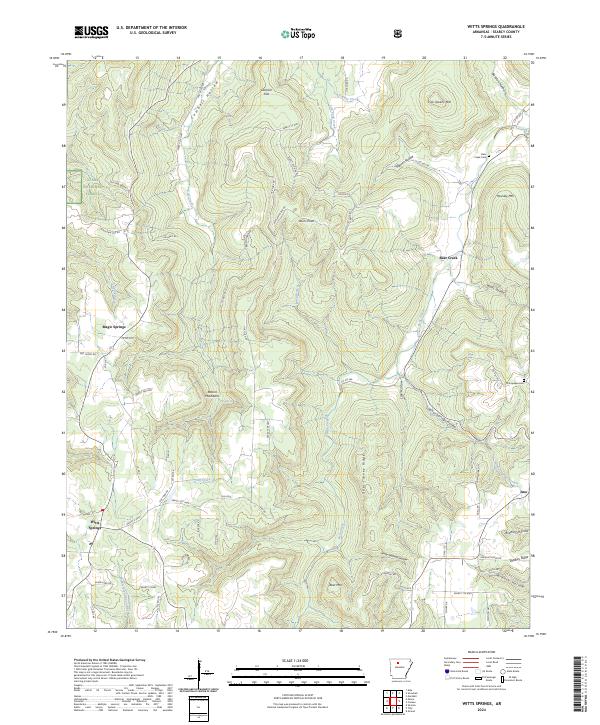 Witts Springs topographic map thumbnail