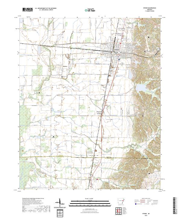 Wynne topographic map thumbnail