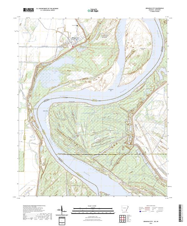 Arkansas City topographic map thumbnail