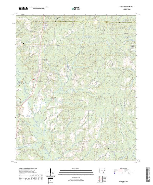 Cane Creek topographic map thumbnail