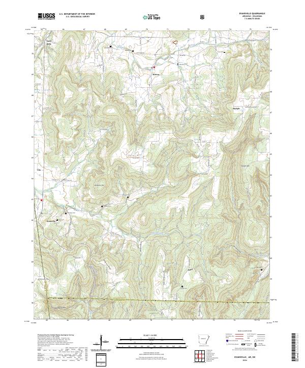 Evansville topographic map thumbnail