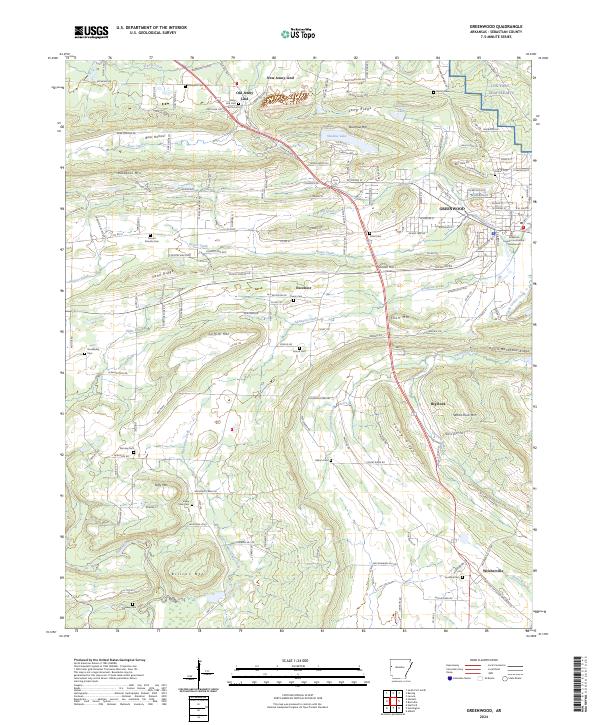 Greenwood topographic map thumbnail