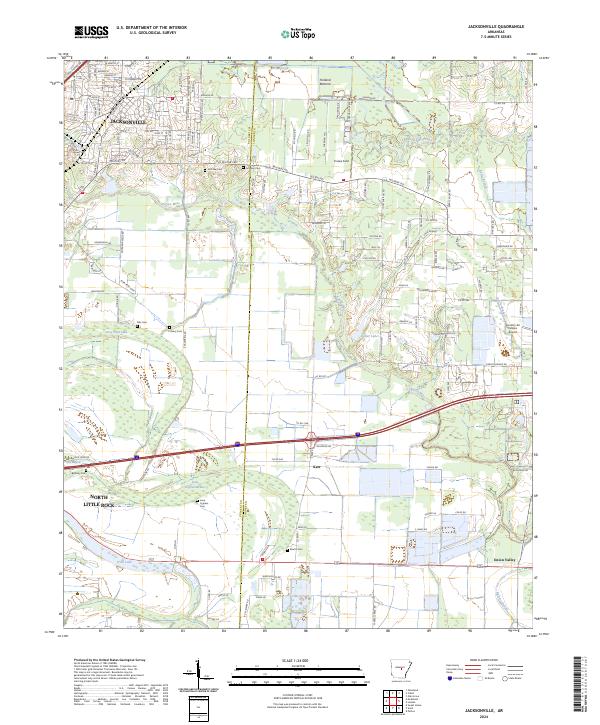 Jacksonville topographic map thumbnail