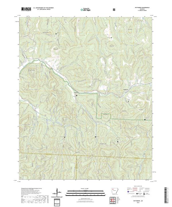 Pettigrew topographic map thumbnail