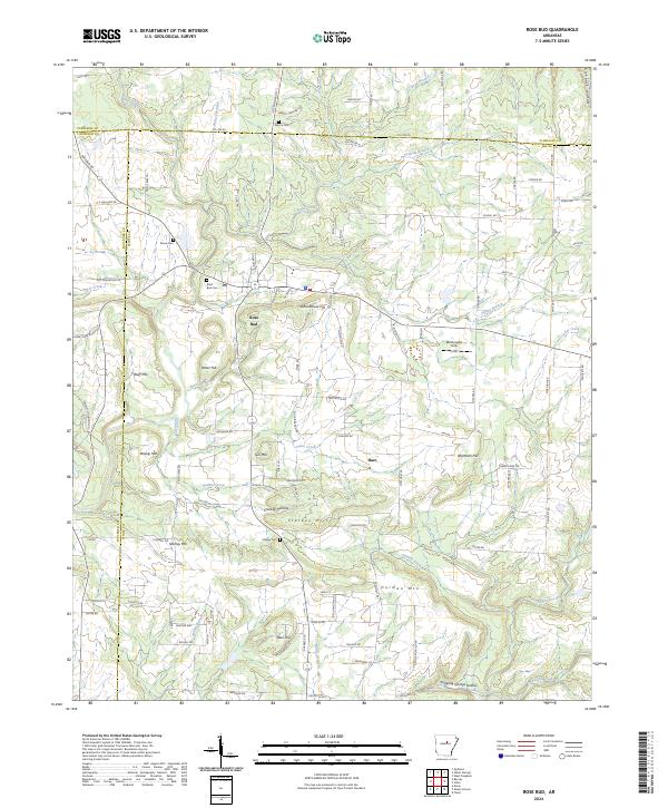 Rose Bud topographic map thumbnail