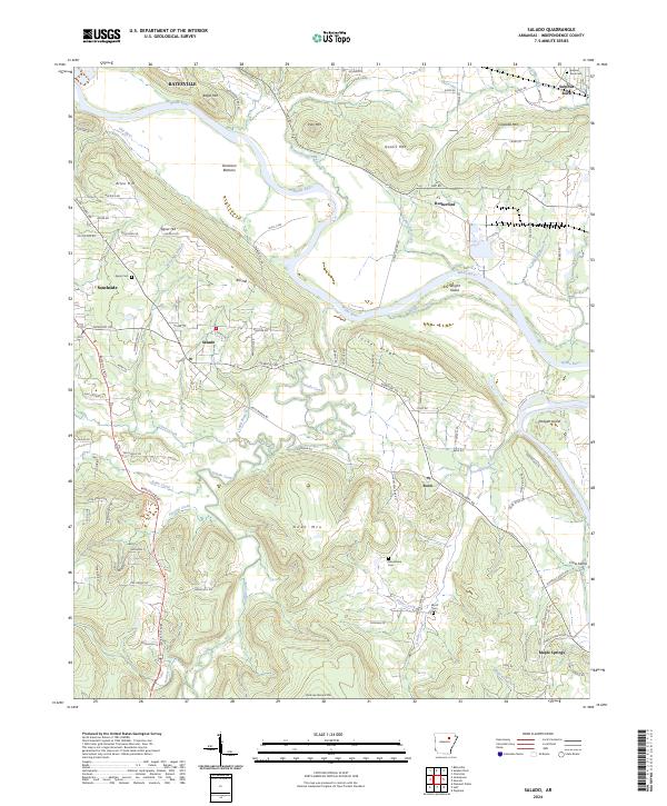 Salado topographic map thumbnail