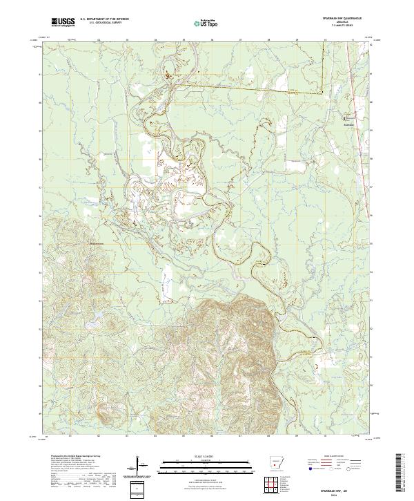 Sparkman NW topographic map thumbnail