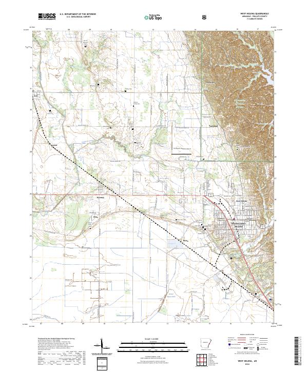West Helena topographic map thumbnail