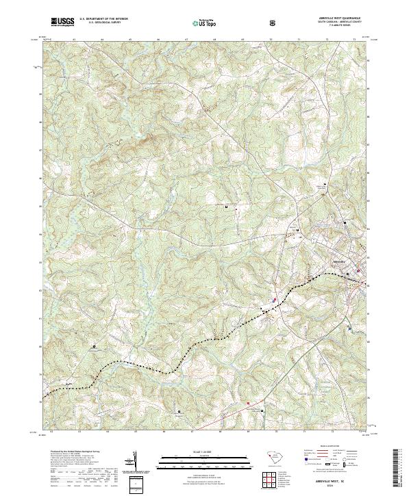 Abbeville West topographic map thumbnail