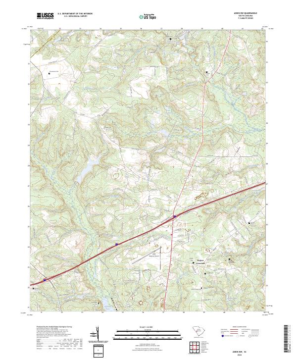 Aiken NW topographic map thumbnail