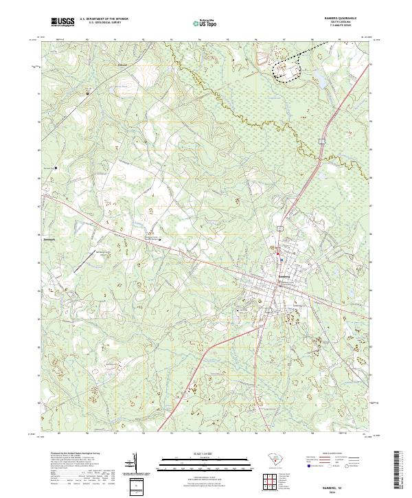 Bamberg topographic map thumbnail