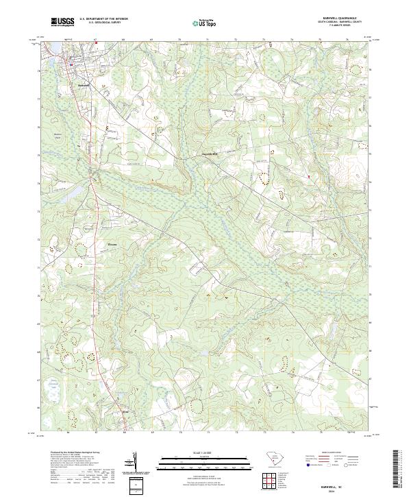 Barnwell topographic map thumbnail