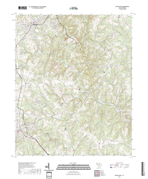 Belton East topographic map thumbnail