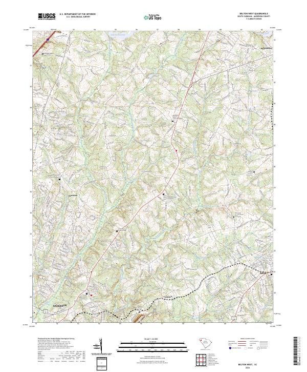 Belton West topographic map thumbnail