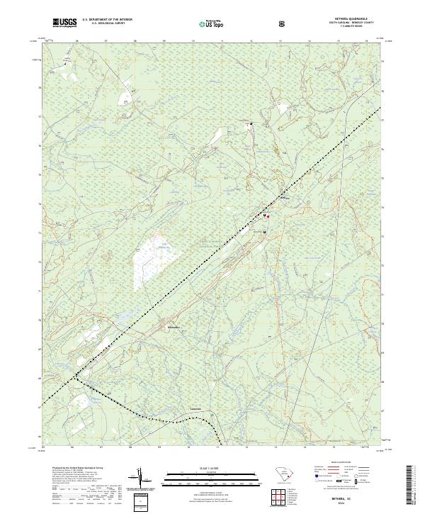 Bethera topographic map thumbnail