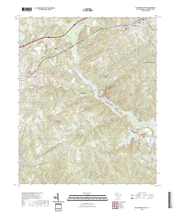 Blacksburg South topographic map thumbnail