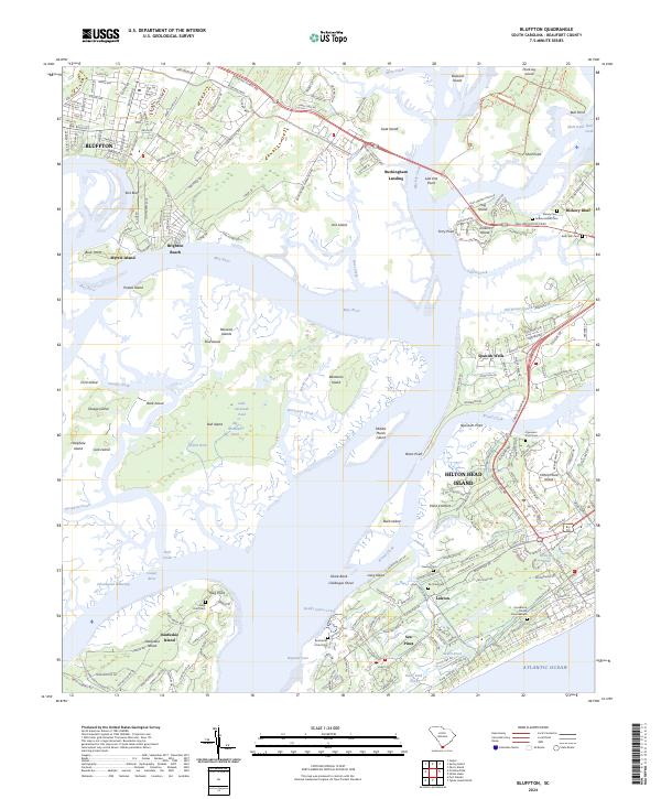 Bluffton topographic map thumbnail