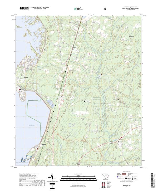 Bonneau topographic map thumbnail