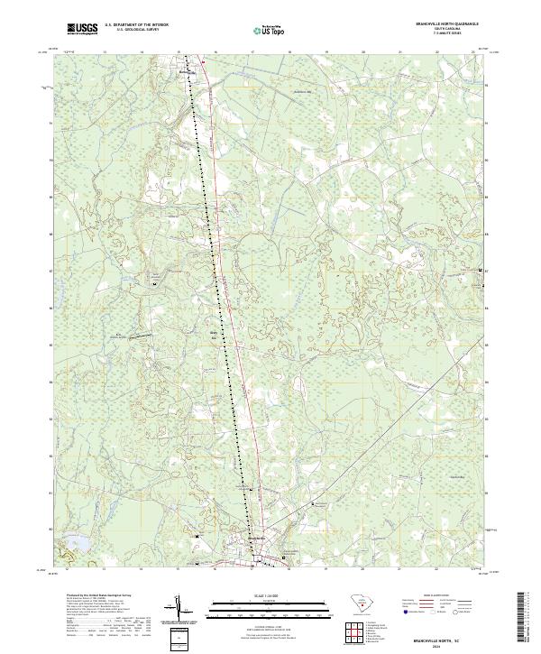 Branchville North topographic map thumbnail