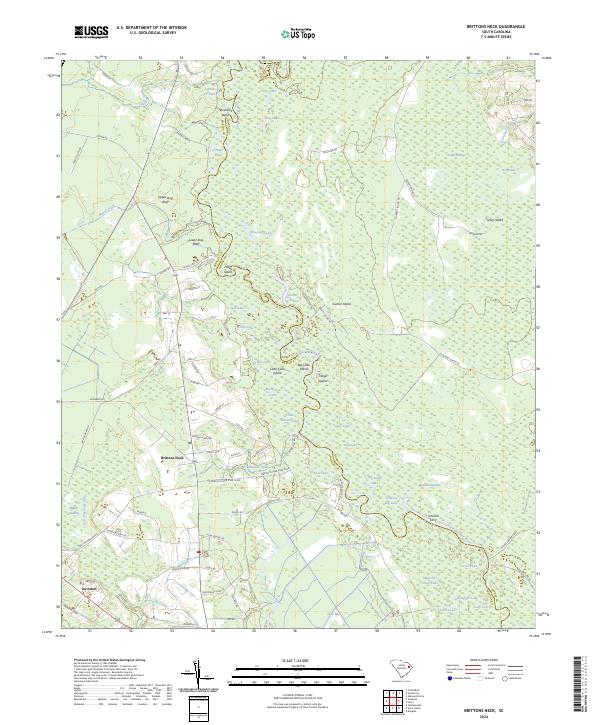 Brittons Neck topographic map thumbnail