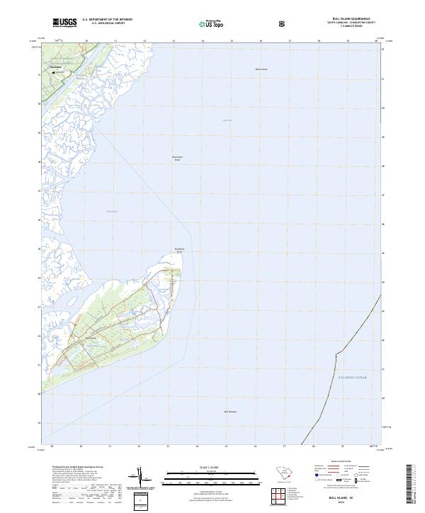 Bull Island topographic map thumbnail