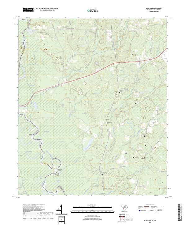Bull Pond topographic map thumbnail