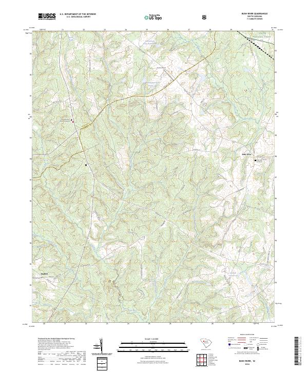 Bush River topographic map thumbnail