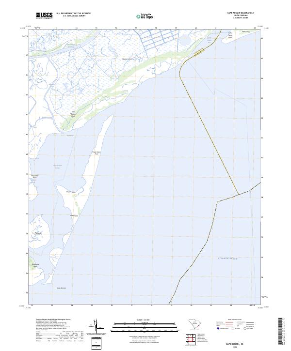 Cape Romain topographic map thumbnail
