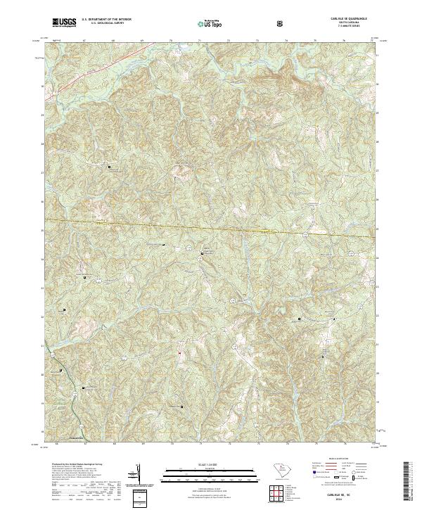 Carlisle SE topographic map thumbnail