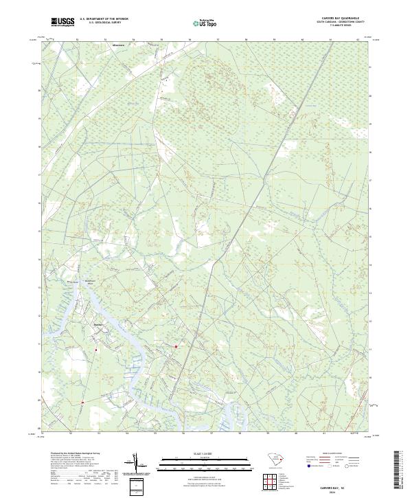 Carvers Bay topographic map thumbnail