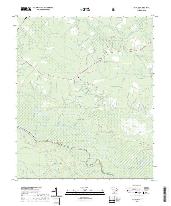 Cedar Creek topographic map thumbnail