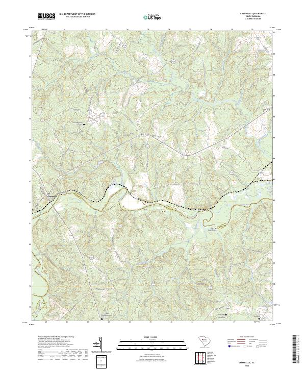 Chappells topographic map thumbnail