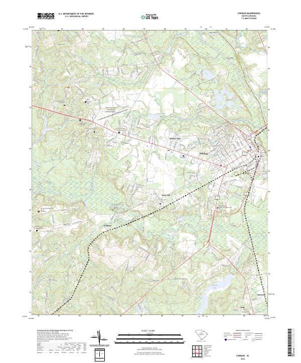 Cheraw topographic map thumbnail