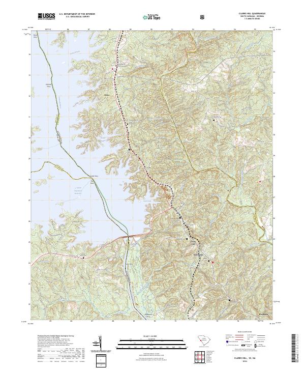 Clarks Hill topographic map thumbnail