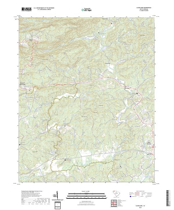 Cleveland topographic map thumbnail