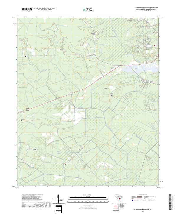 Clubhouse Crossroads topographic map thumbnail
