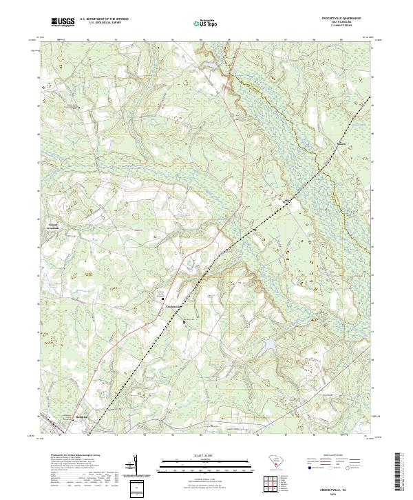 Crocketville topographic map thumbnail