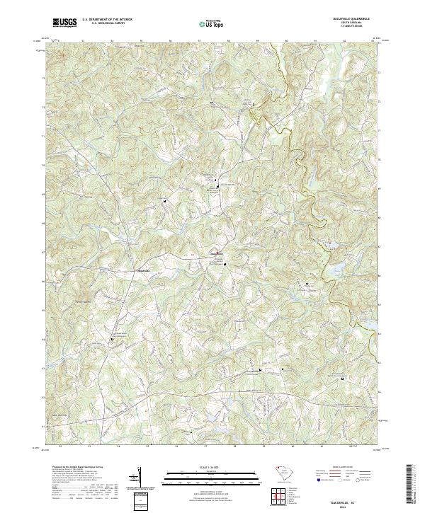 Dacusville topographic map thumbnail
