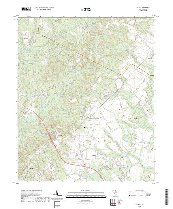 Dalzell topographic map thumbnail