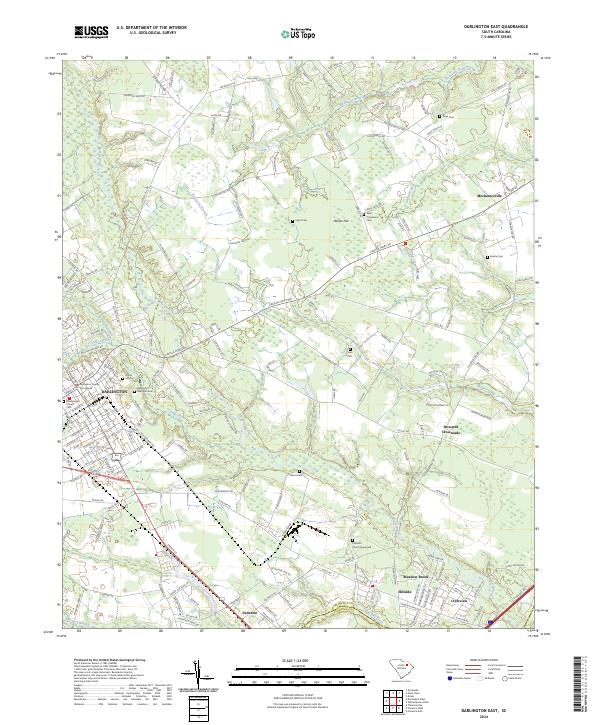 Darlington East topographic map thumbnail