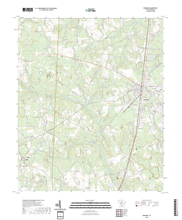 Denmark topographic map thumbnail