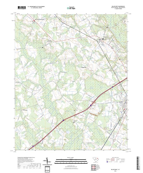 Dillon West topographic map thumbnail