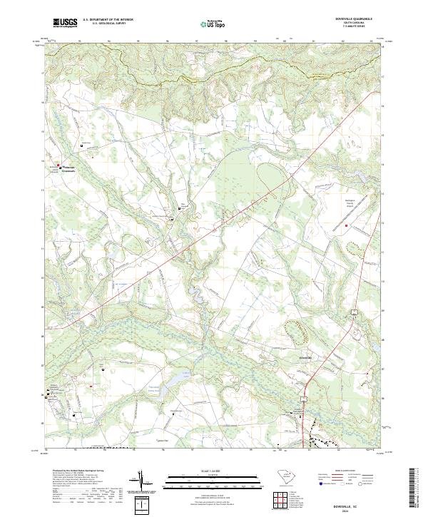 Dovesville topographic map thumbnail